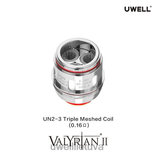 UWELL Best Vape - UWELL VALYRIAN 2 keičiamos ritės (2 pak.) VF6ZZ30 un2-3 trigubas tinklelis 0,16ohm