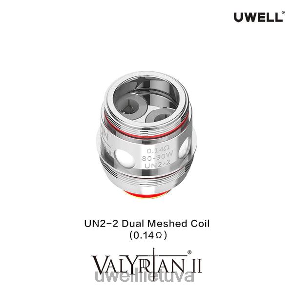 UWELL E Cigarette - UWELL VALYRIAN 2 keičiamos ritės (2 pak.) VF6ZZ29 un2 dvigubas tinklelis 0,14 omo