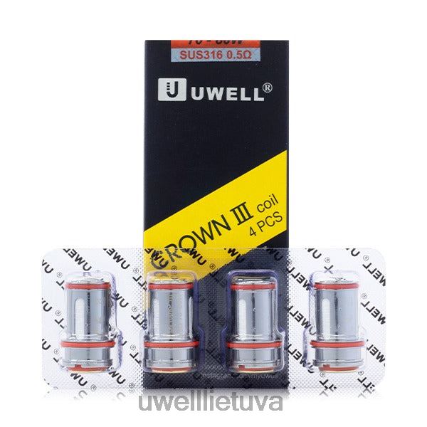 UWELL Lietuva - UWELL CROWN 3 ritės (4 pakuotės) VF6ZZ91 0,25 omo