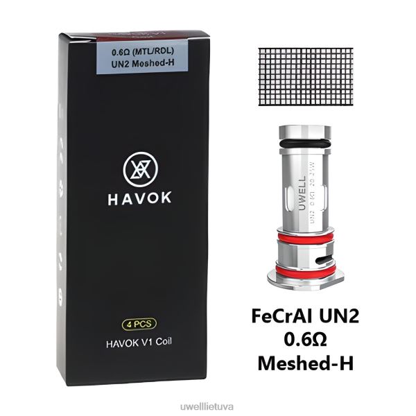 UWELL Lietuva - UWELL HAVOK V1 ritės (4 pakuotės) VF6ZZ151 0,6 omo